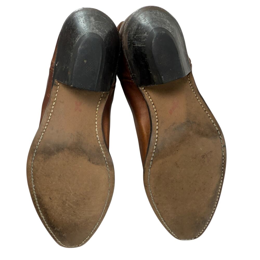 Western Cowboy Boots‎ Women Size 6M Brown Leather USA Mid Calf Pointed Toe - Picture 9 of 10